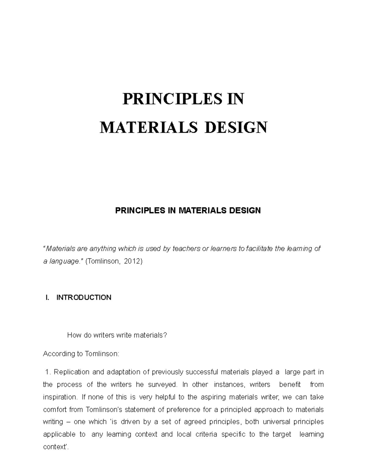 Principlesinmaterialsdesign170416101518 PRINCIPLES IN MATERIALS