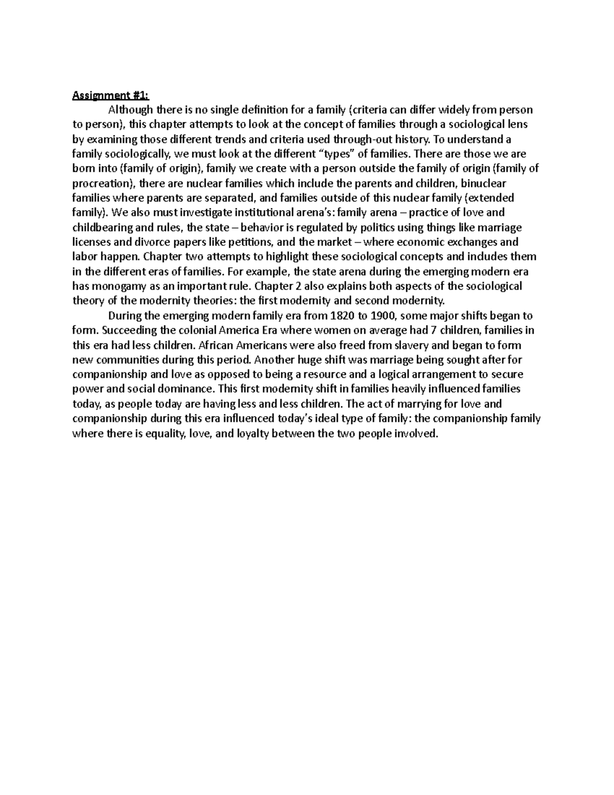 SOCS 303 notes 1 Assignment 1 Although there is no single
