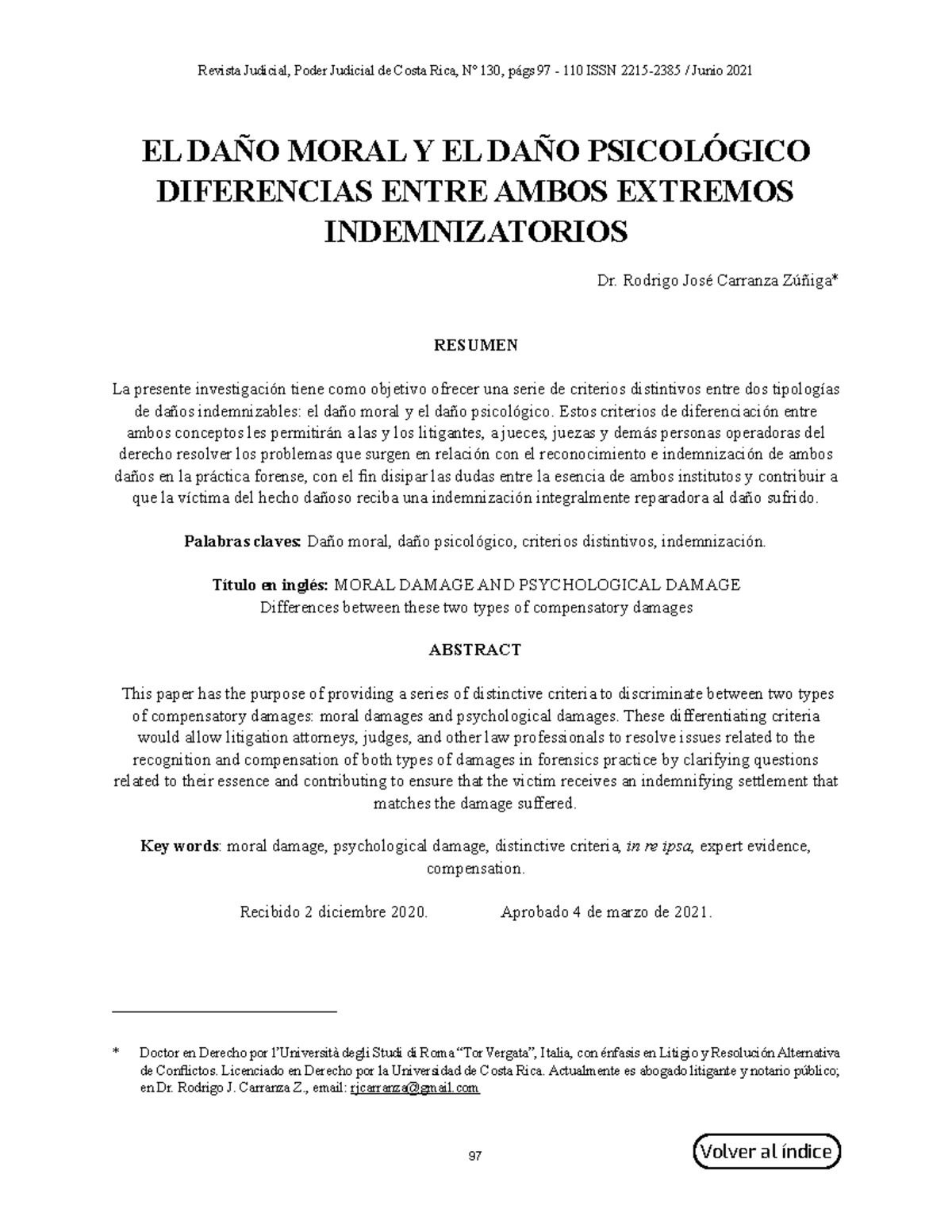 El dano moral carranza - pdf con info - Revista Judicial, Poder ...