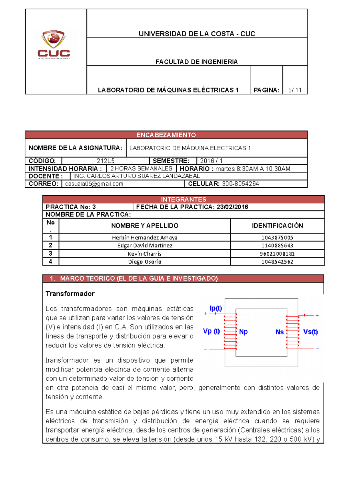 Informe 5 Laboratorio Maquinas 1 Facultad De Ingenieria Laboratorio