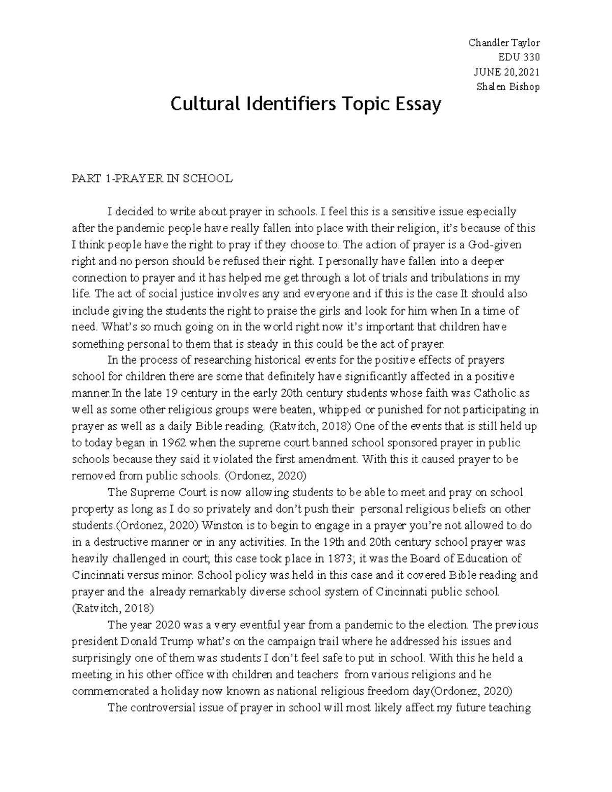 cultural-identifiers-topic-essay-edu-330-june-20-shalen-bishop