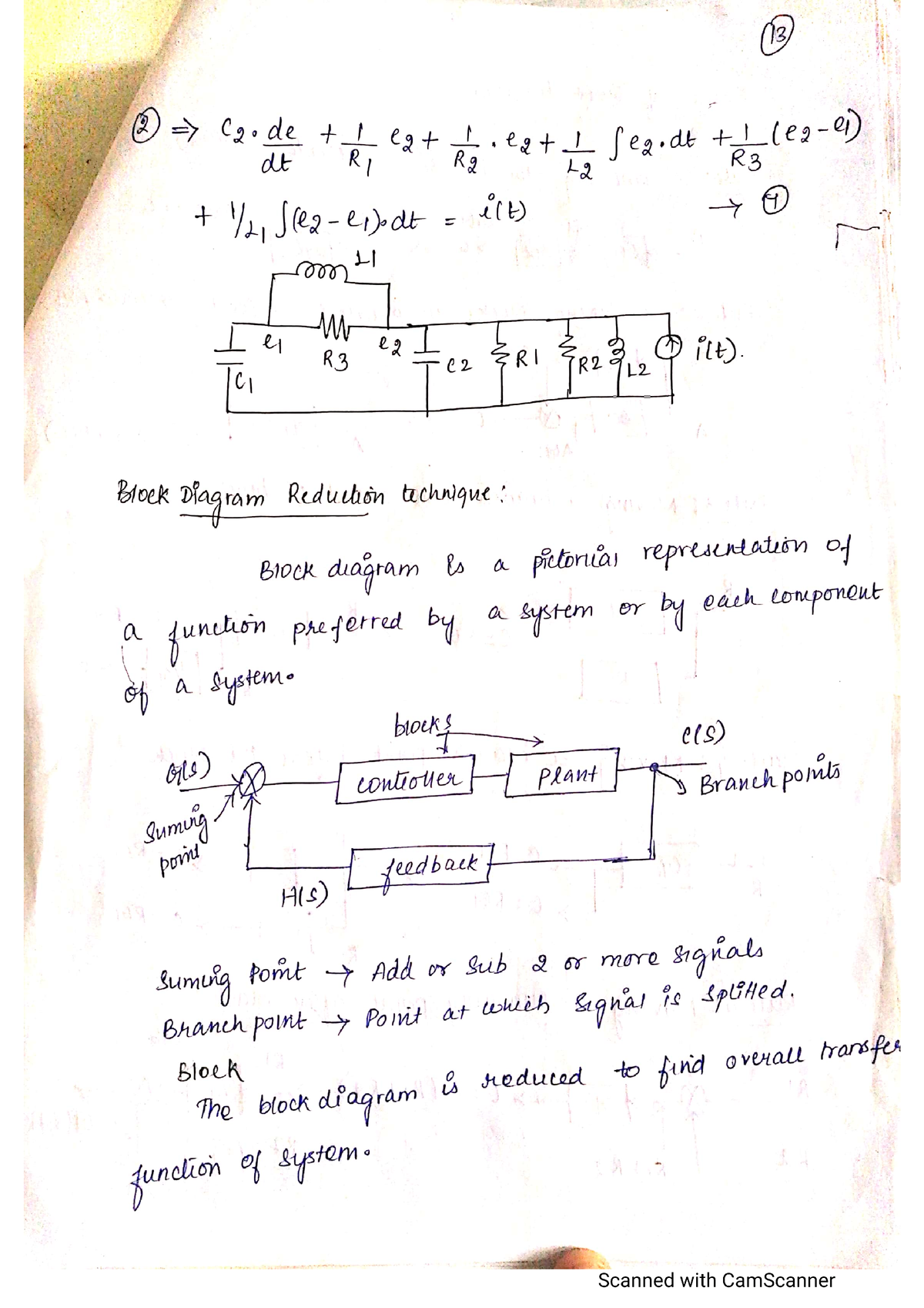 UNIT-1 Block Diagram - Its Helpful To You - B.tech - Studocu