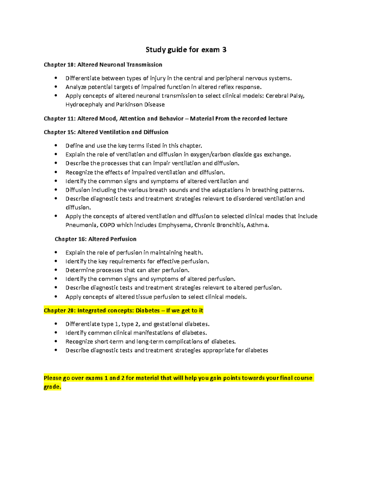 Study Guide Exam 3 2022 Mod Study Guide For Exam 3 Chapter 10 Study Guide Exam 3 2022 Mod Study Guide For Exam 3 Chapter 10