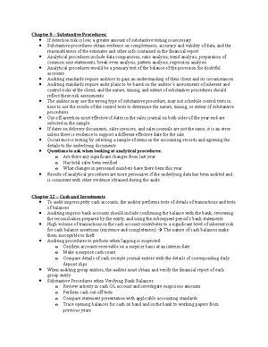 Auditing Test #2 Review - Chapter 7 Internal Control: The process ...