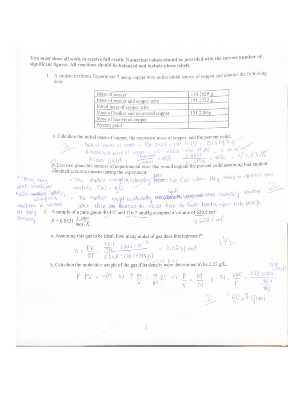 2nd Chemistry Quiz - CHEM 1332 - Studocu