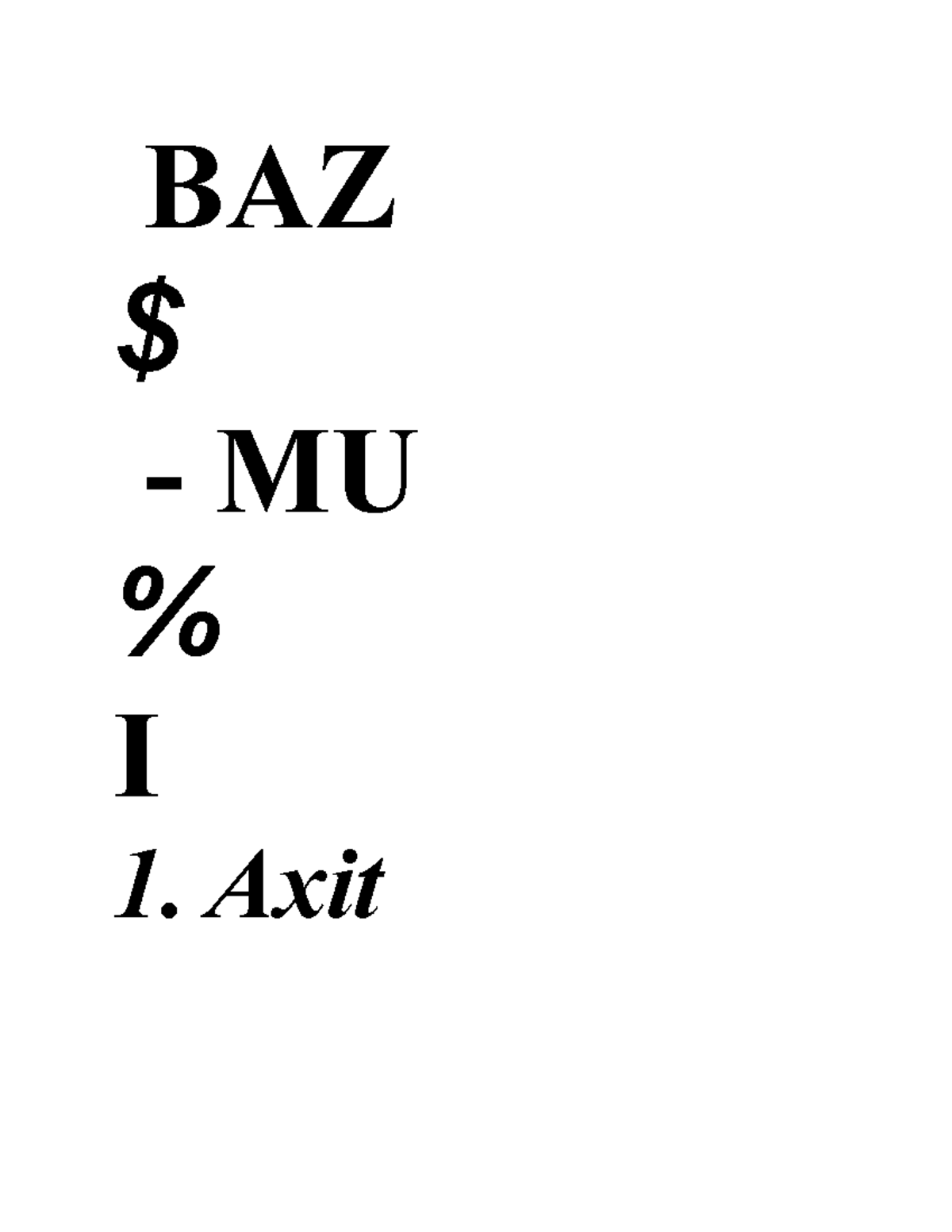 New Microsoft Word Document BAZ MU I 1. Axit Theo Are niut
