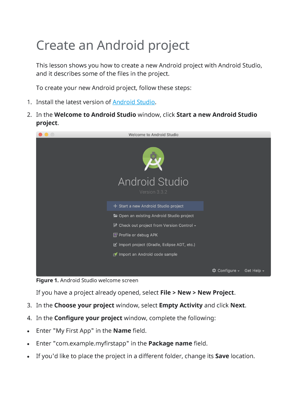 3-Create First Android Application - Create An Android Project This ...