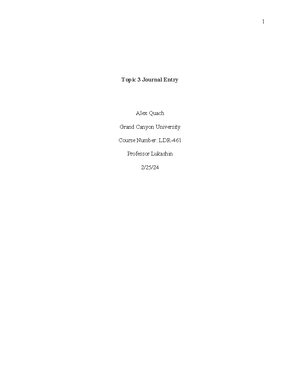 Topic 1 Journal Entry - Topic 1 Journal Entry Alex Quach Grand Canyon ...