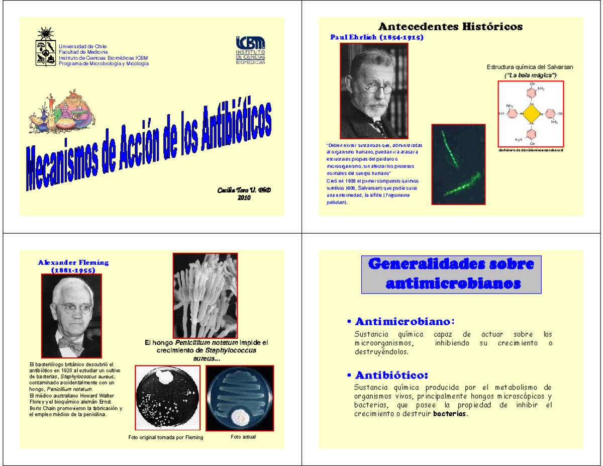 Clase Antibioticos Y Resistencia - Universidad De Chile Facultad De ...