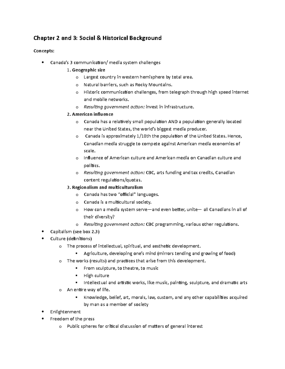 Chapter 2 and 3 Communications - Chapter 2 and 3: Social & Historical ...