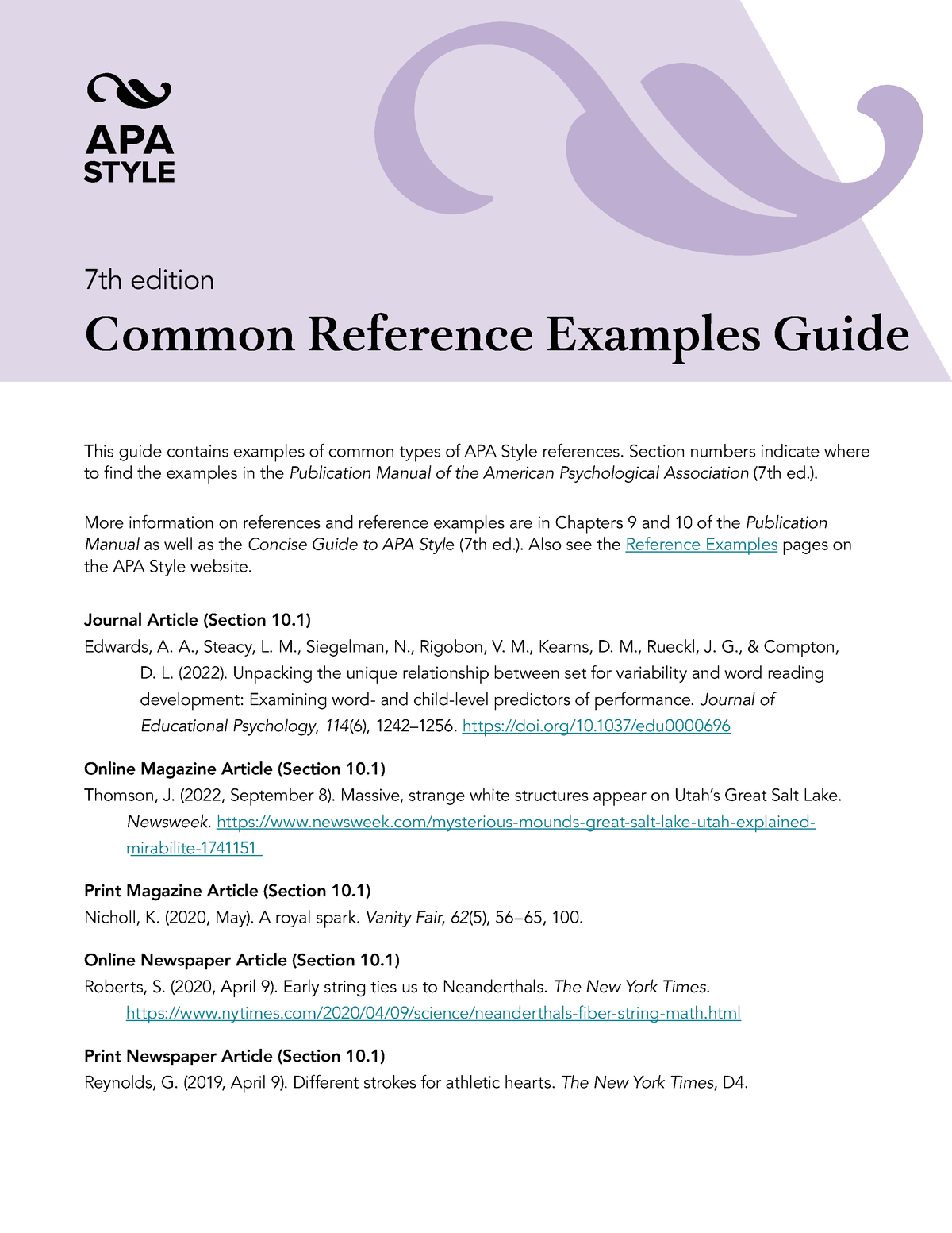 apa-7th-reference-examples-2023-7th-edition-common-reference-examples