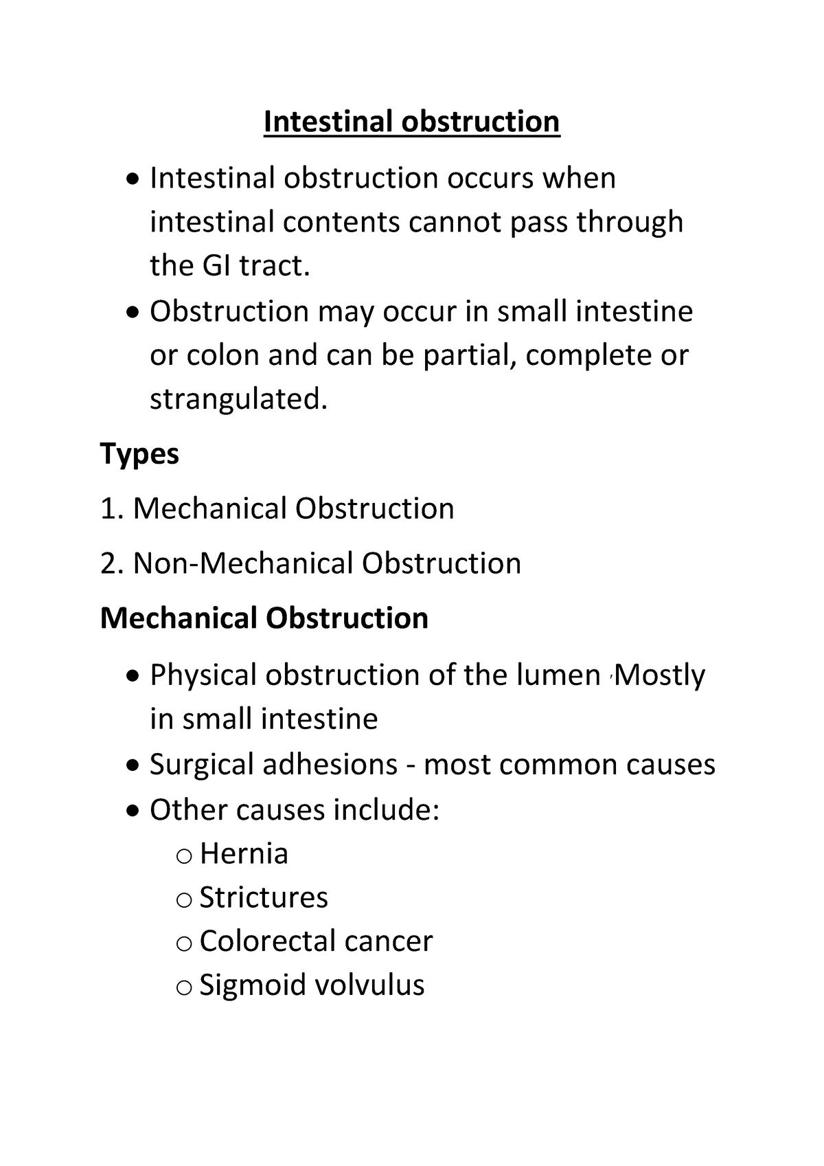 Intestinal obstruction - Intestinal obstruction Intestinal obstruction ...