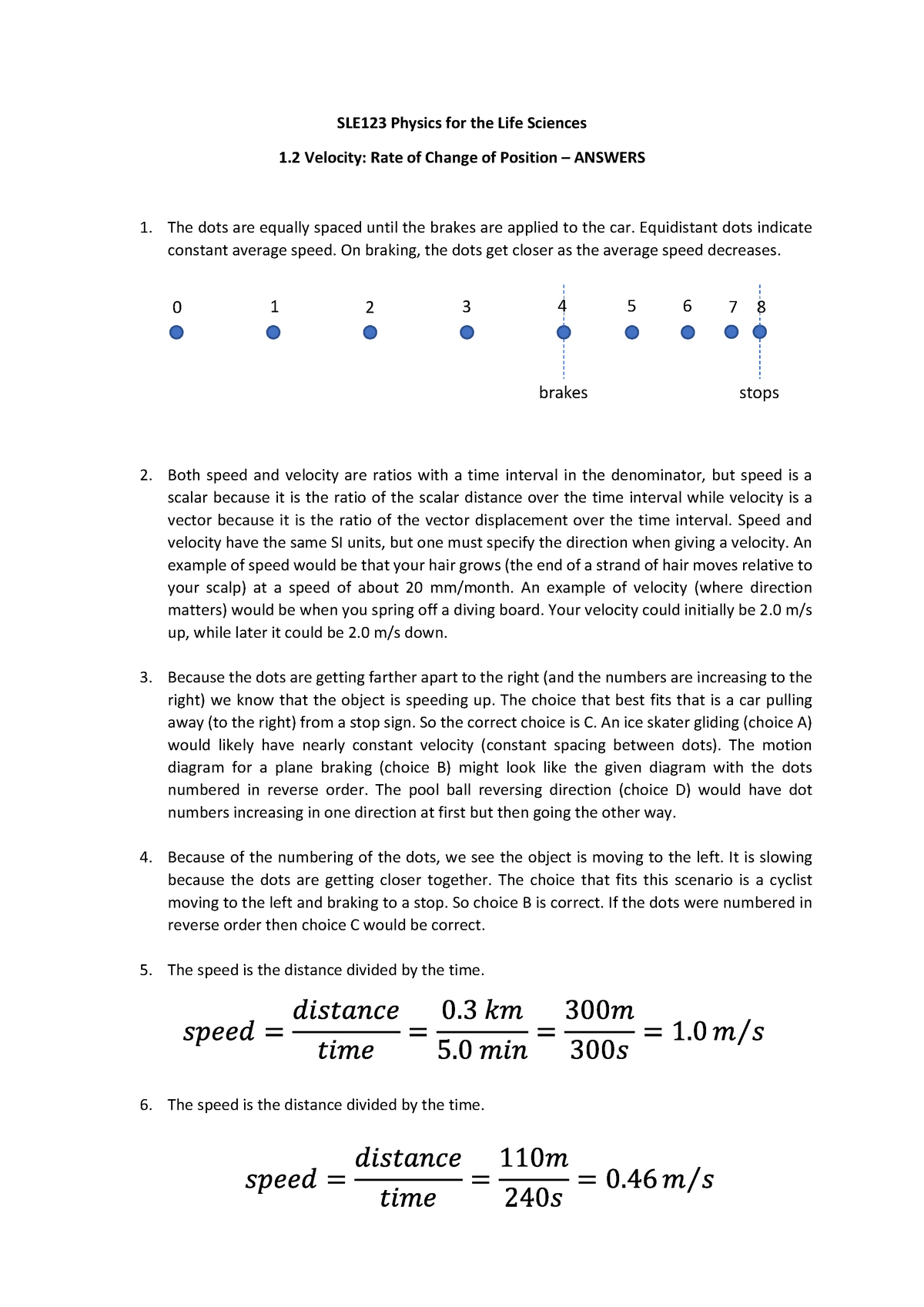 01-2-velocity-rate-of-change-of-position-practice-questions-answers