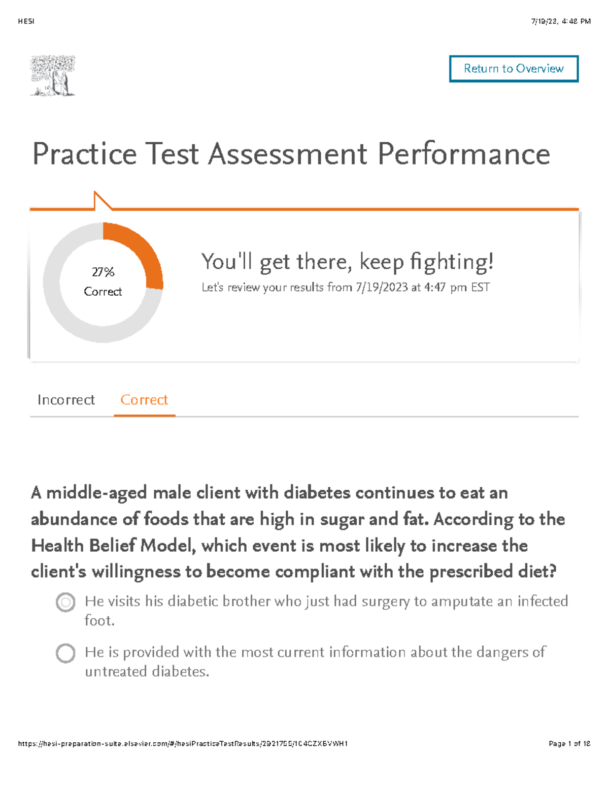 2 hesi. Correctpdf - hesi - Practice Test Assessment Performance A  middle-aged male client with - Studocu