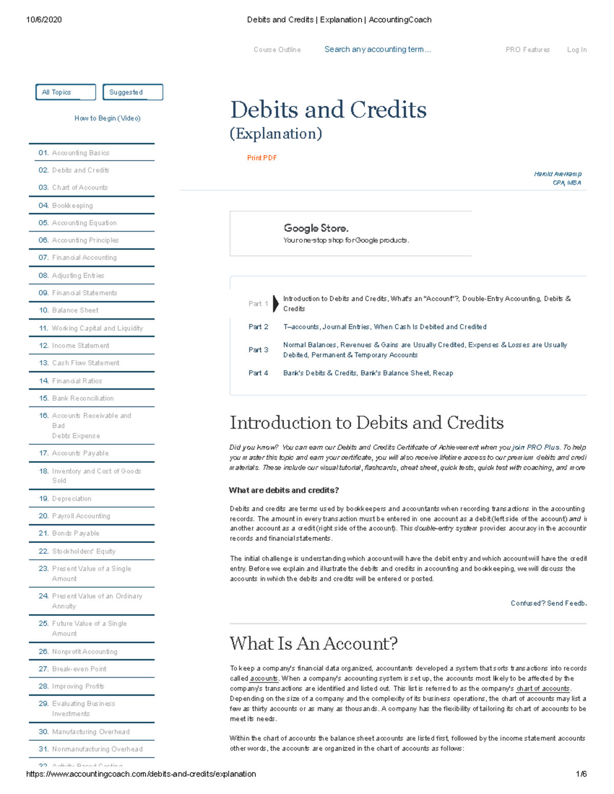 Debits and Credits Explanation Accounting Coach - Harold Averkamp CPA ...