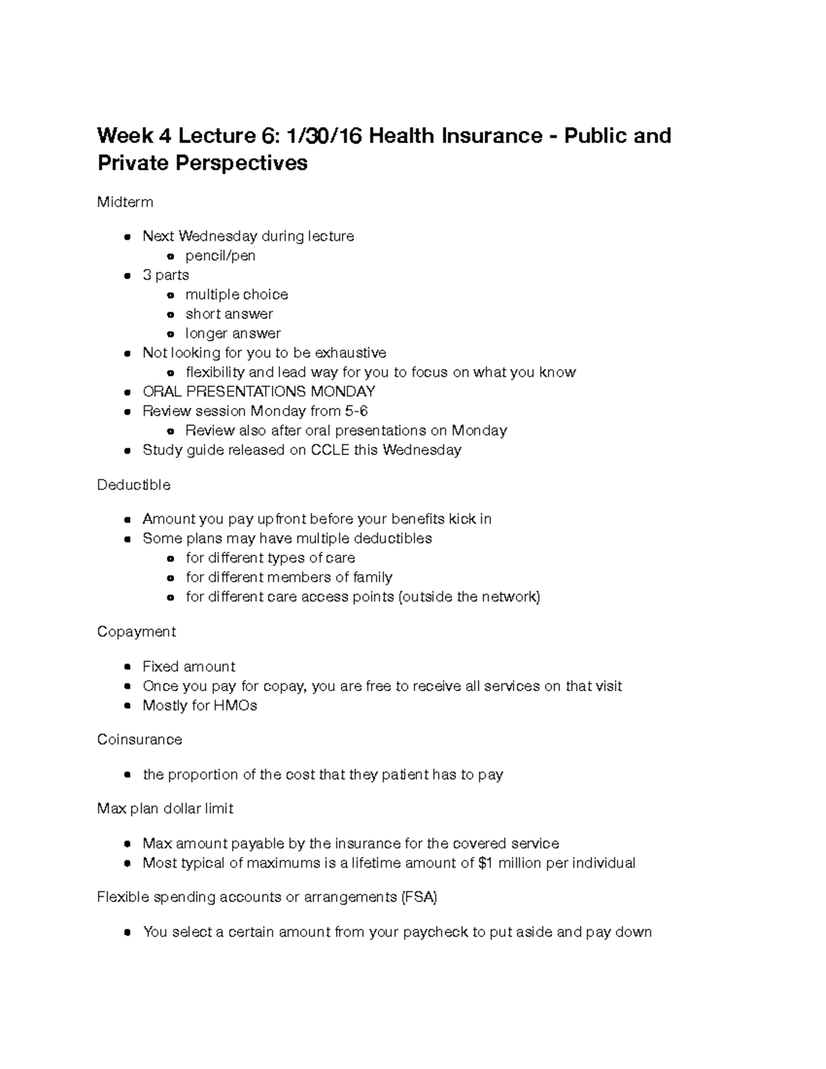 Hit Pol 100 - Week 4 Lecture 6 - Lecture Notes - Week 4 Lecture 6: 1/30 ...