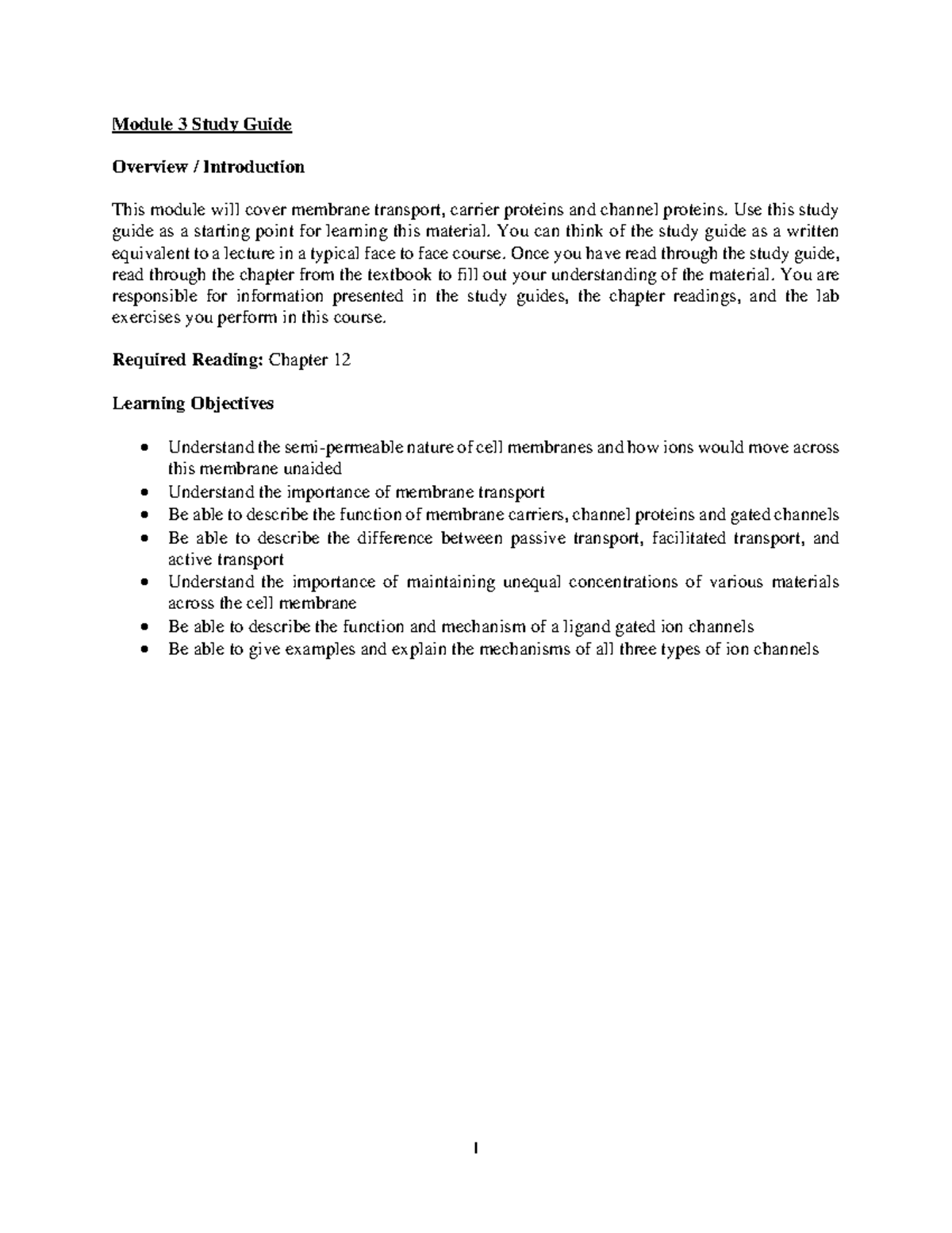 Module 3 Study Guide - Lecture Notes 3 - Module 3 Study Guide Overview ...