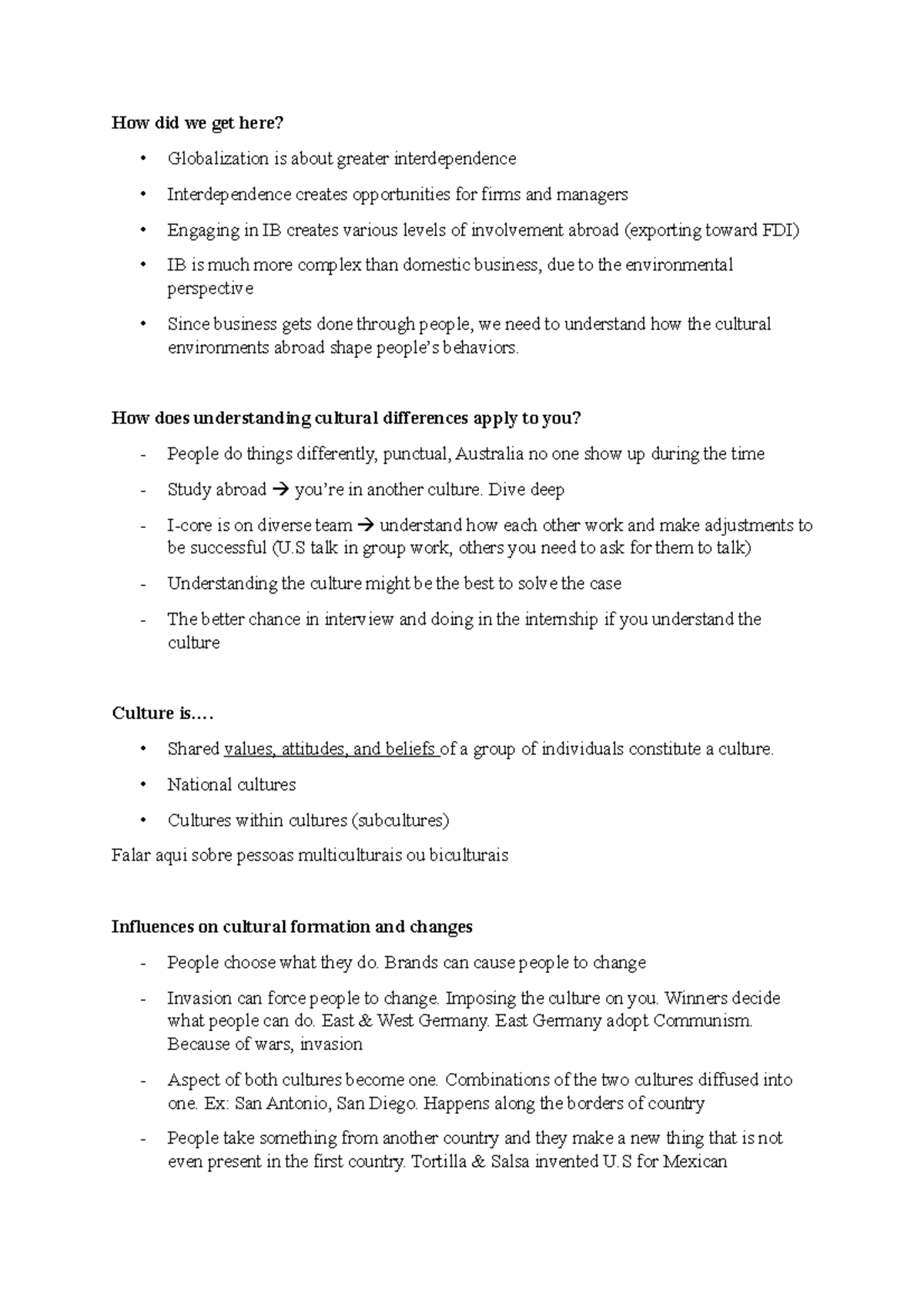 D270 Class 4 Notes - How Did We Get Here? - Globalization Is About ...