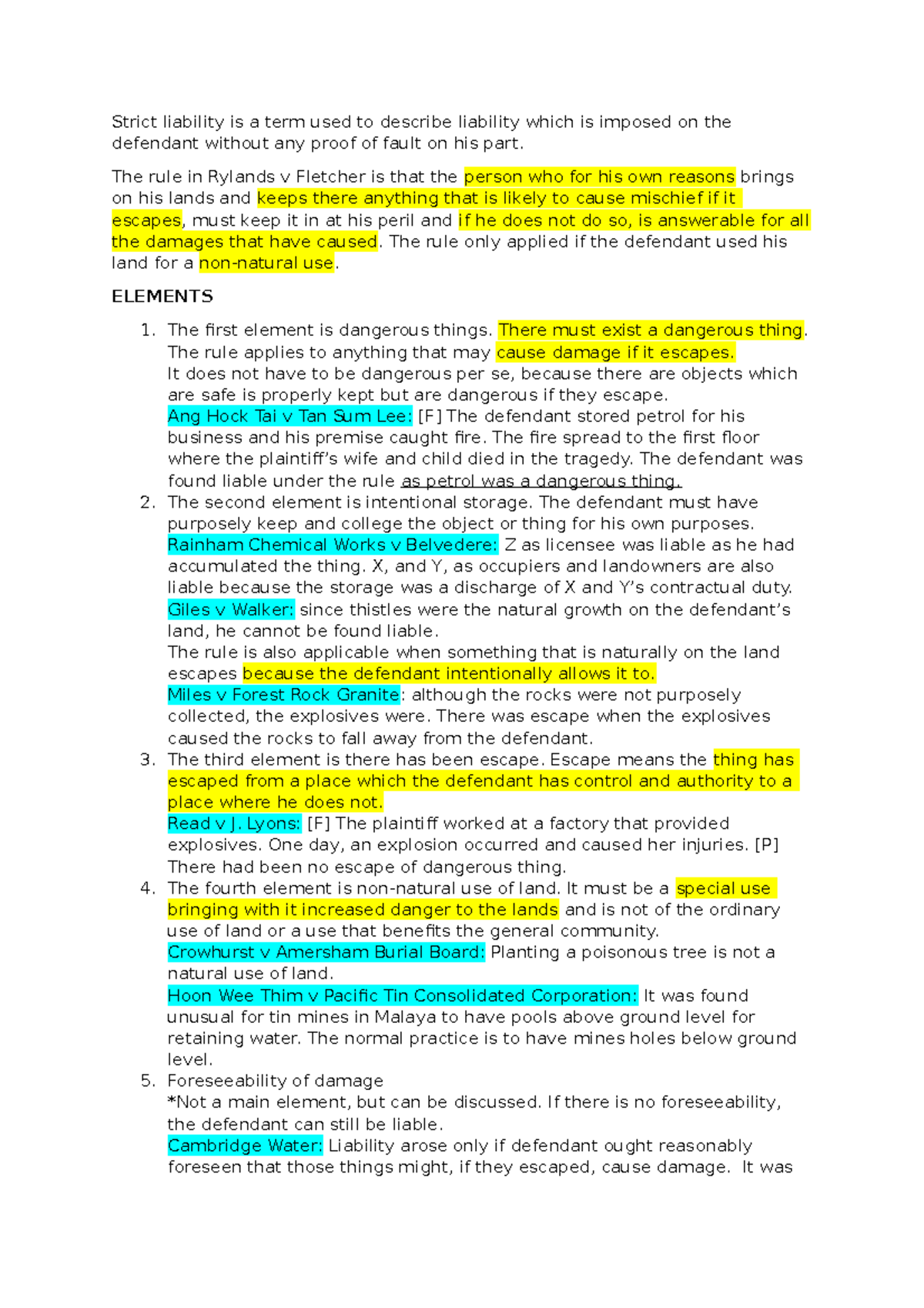 Strict Liability Under Rylands V Fletcher - Strict liability is a term ...