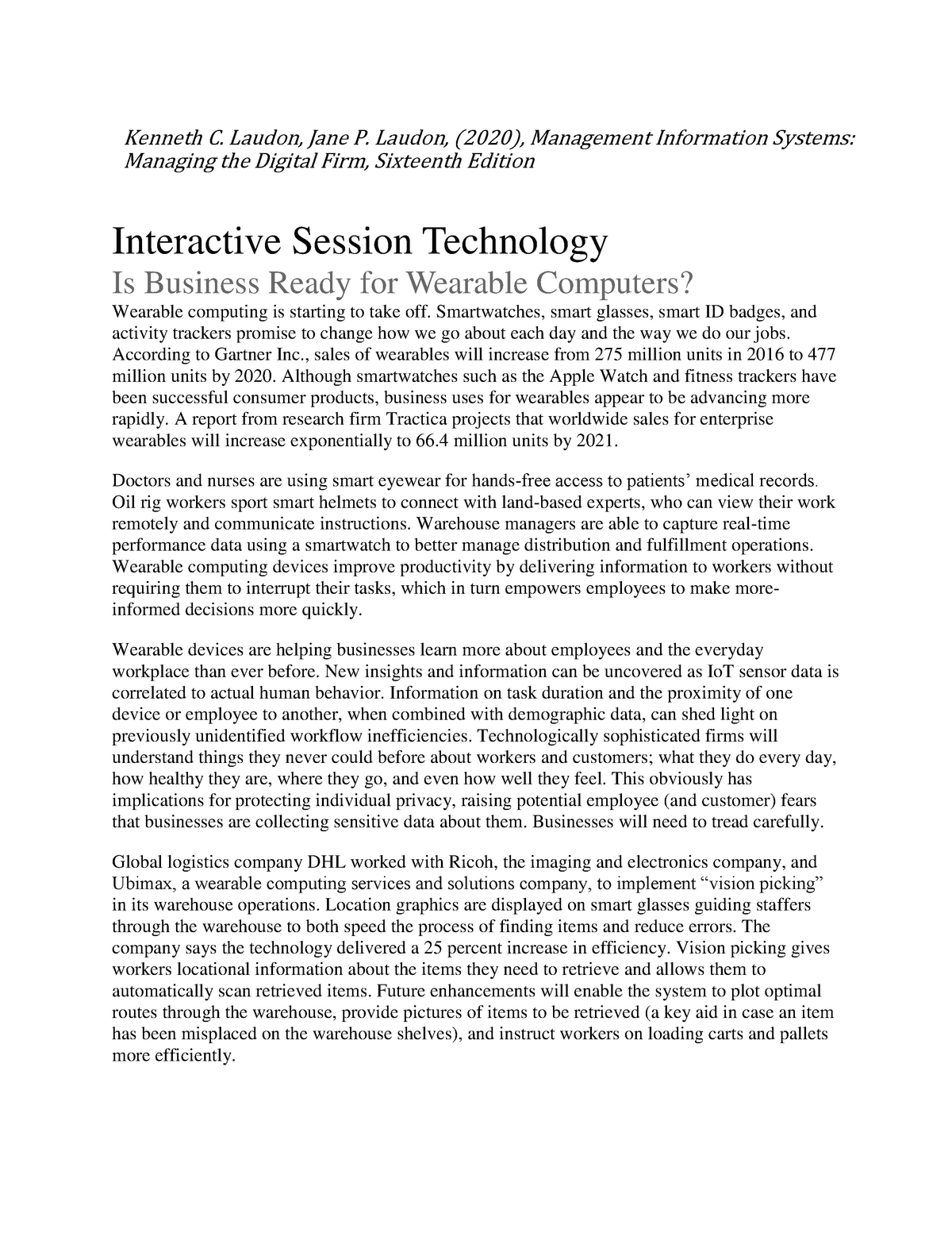 case study interactive session technology