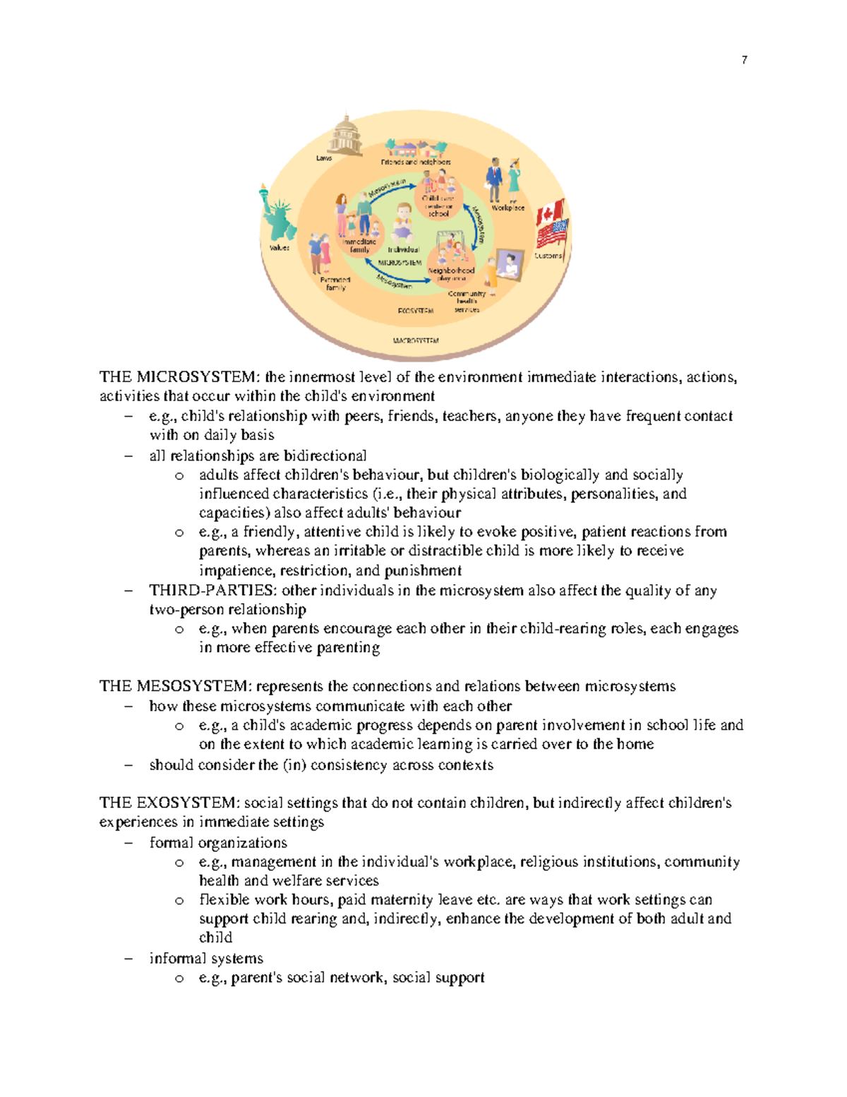 333 lifespan notes - 7 THE MICROSYSTEM: the innermost level of the ...