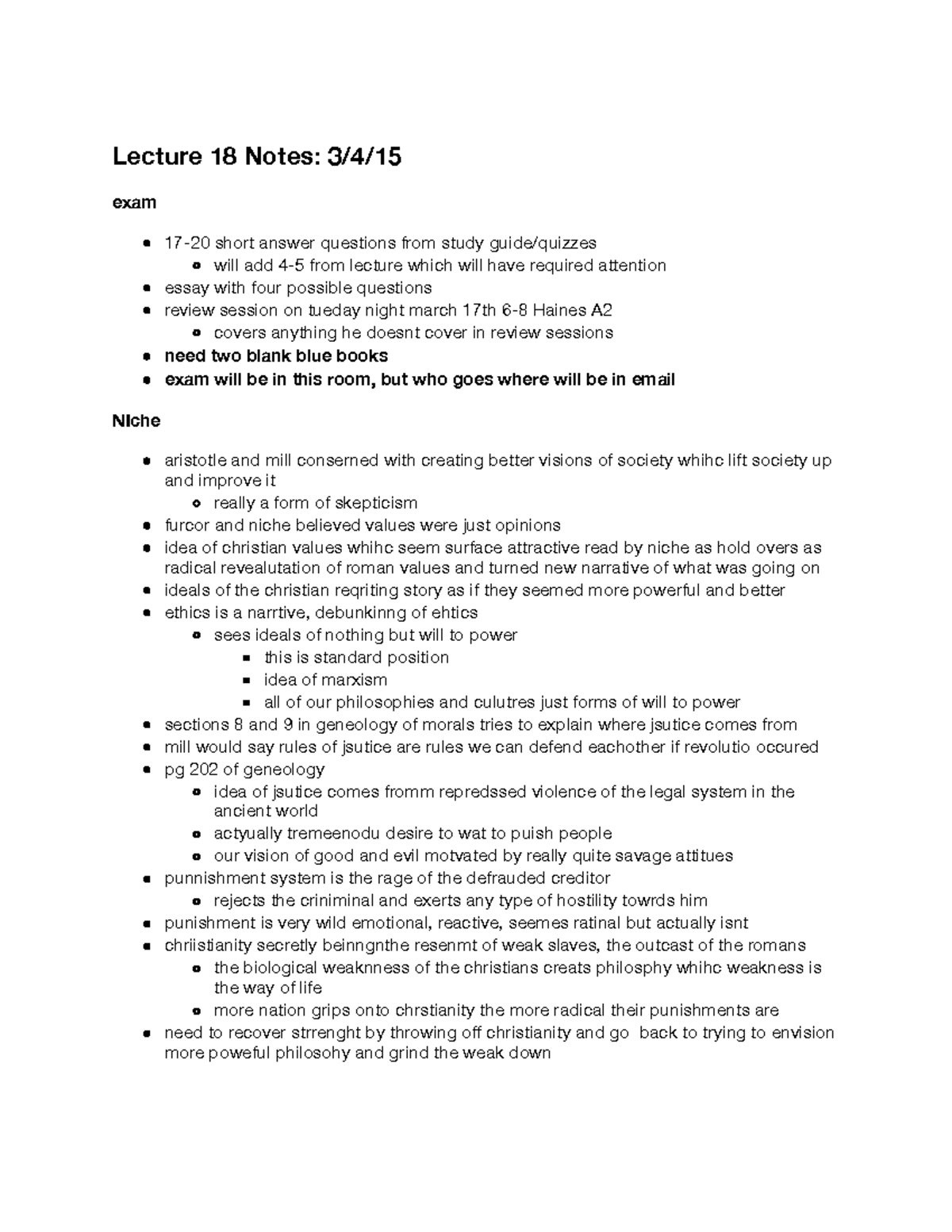 Pol Sci 10 - Week 9 Lecture 18 - Lecture Notes - Lecture 18 Notes: 3/4 ...