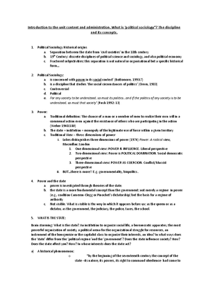 POS-101 - Lecture notes pos 101 - Introduction to Political Science POS ...