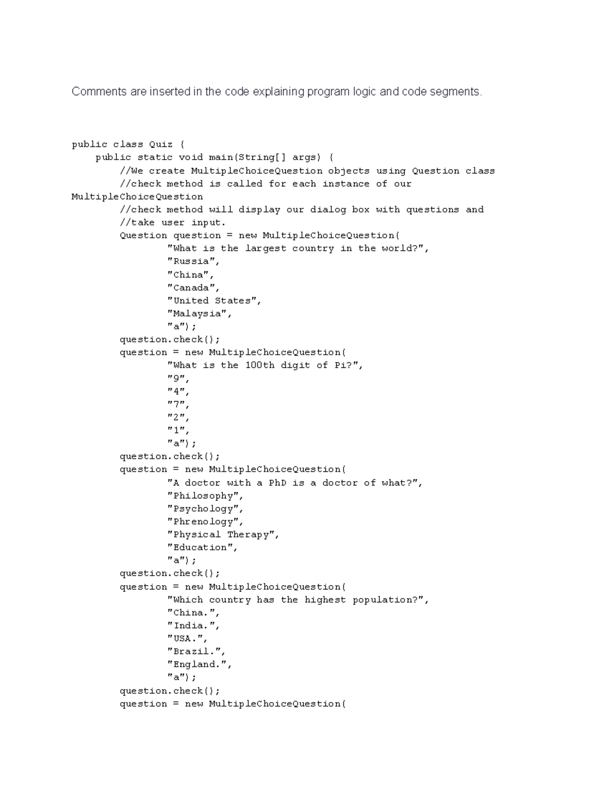 cs1102 programming assignment unit 1