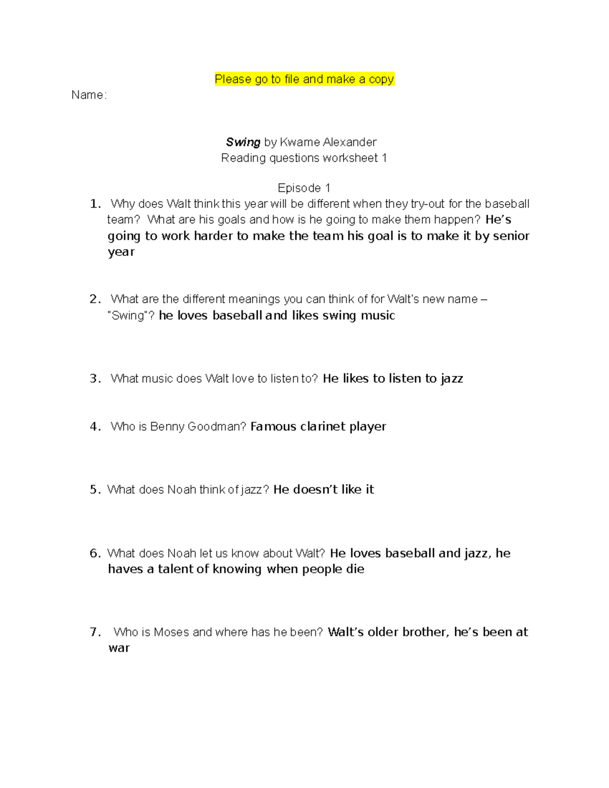 Copy of Swing worksheet 1 questions - Please go to file and make a copy ...