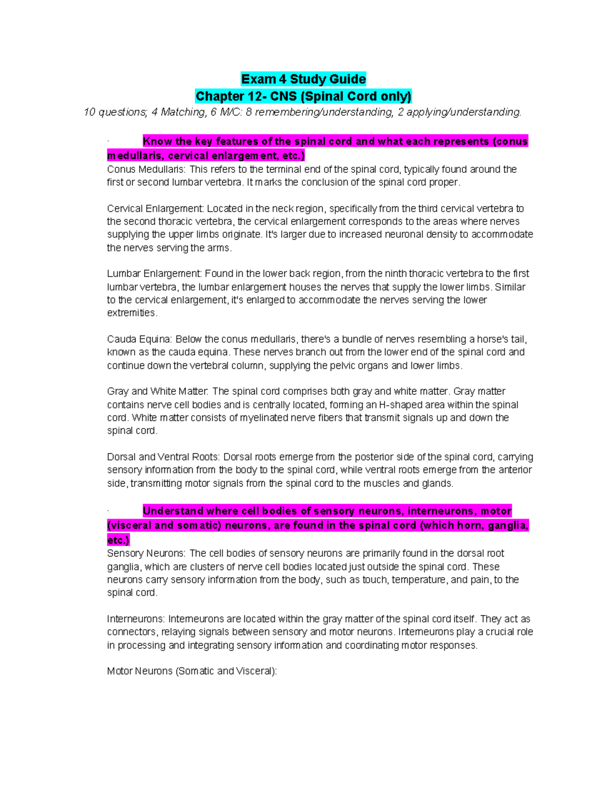 ANATOMY AND PHYSIOLOGY UNIT 4 EXAM STUDY GUIDE visual data 4