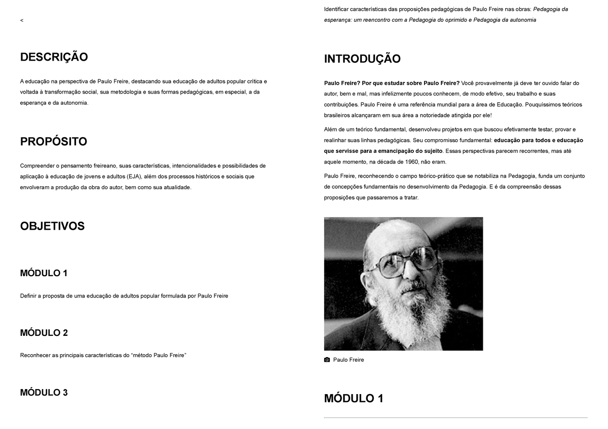 As Contribuições De Paulo Freire Para A Educação De Jovens E Adultos ...