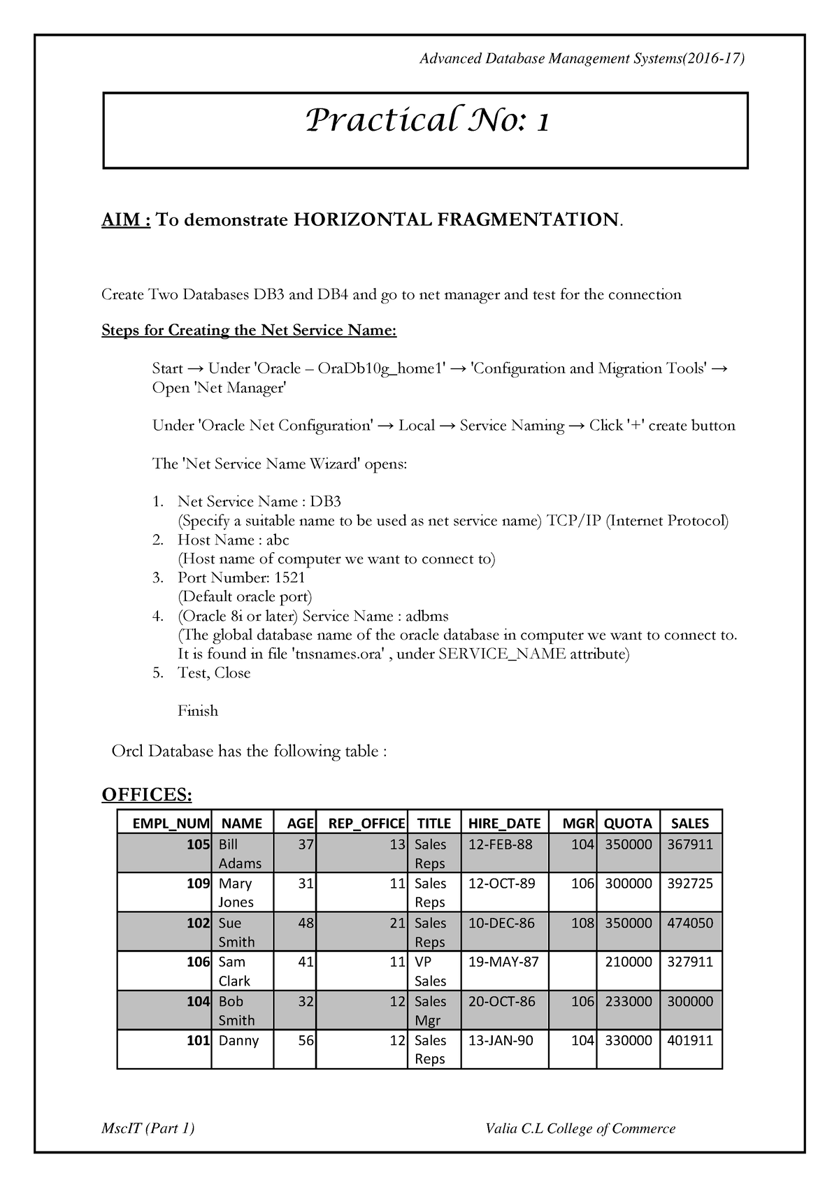 Adbms Journal -1 - Database Management System - MU - Studocu