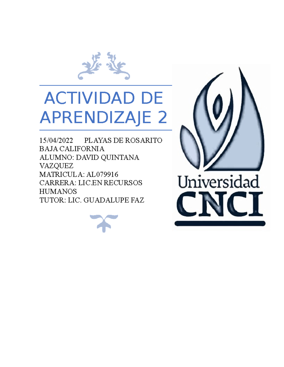 Actividad 2 Introduccion Al Derecho - ACTIVIDAD DE APRENDIZAJE 2 15/04 ...