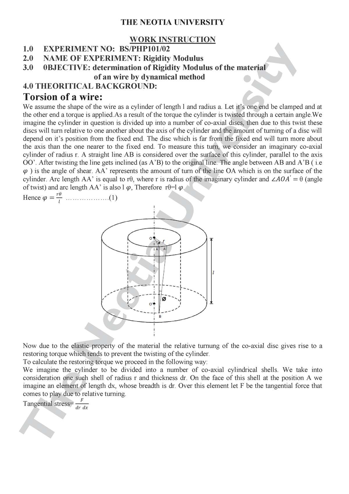 viva questions on rigidity modulus experiment