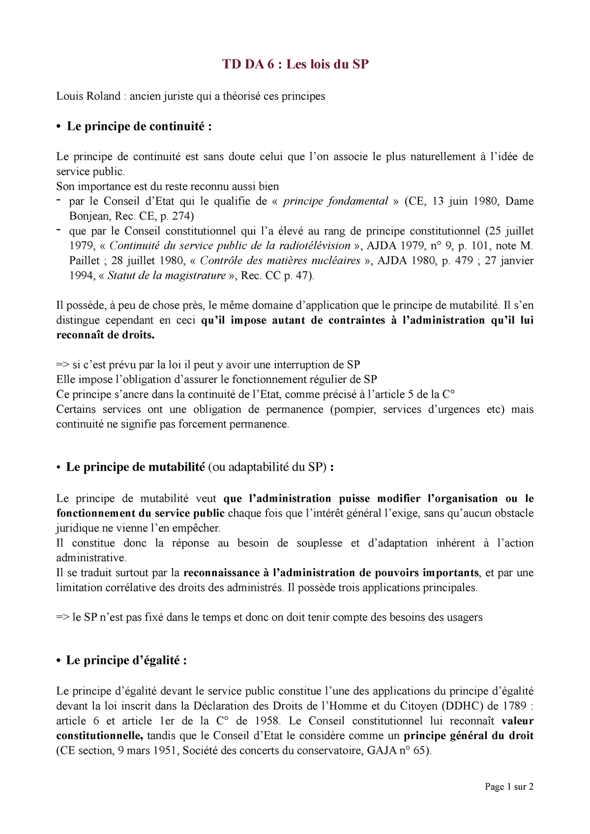 dissertation les lois de rolland