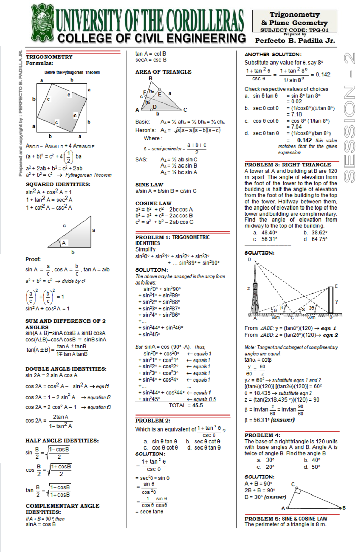 Module 2 - Plane Geometry AND Trigonometry - Prepared and copyright ...