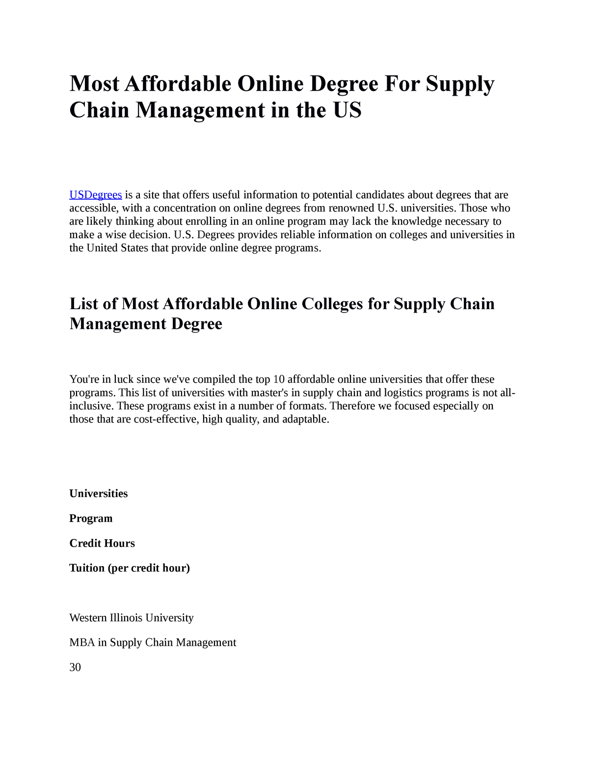 Affordable Online Degree In Supply Chain - Most Affordable Online ...