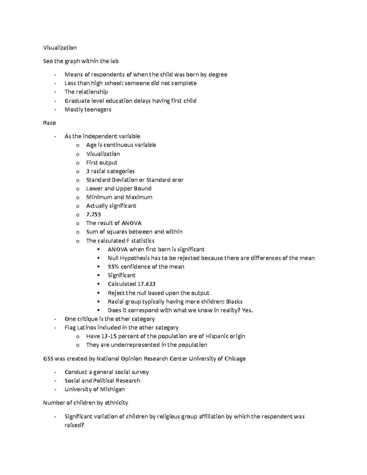 SSI notes part 2 Visualization See the graph within the lab Means of