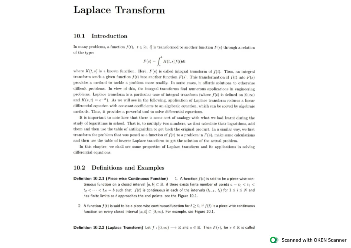 Laplace Transformation - Linear Algebra and Differential Equations ...