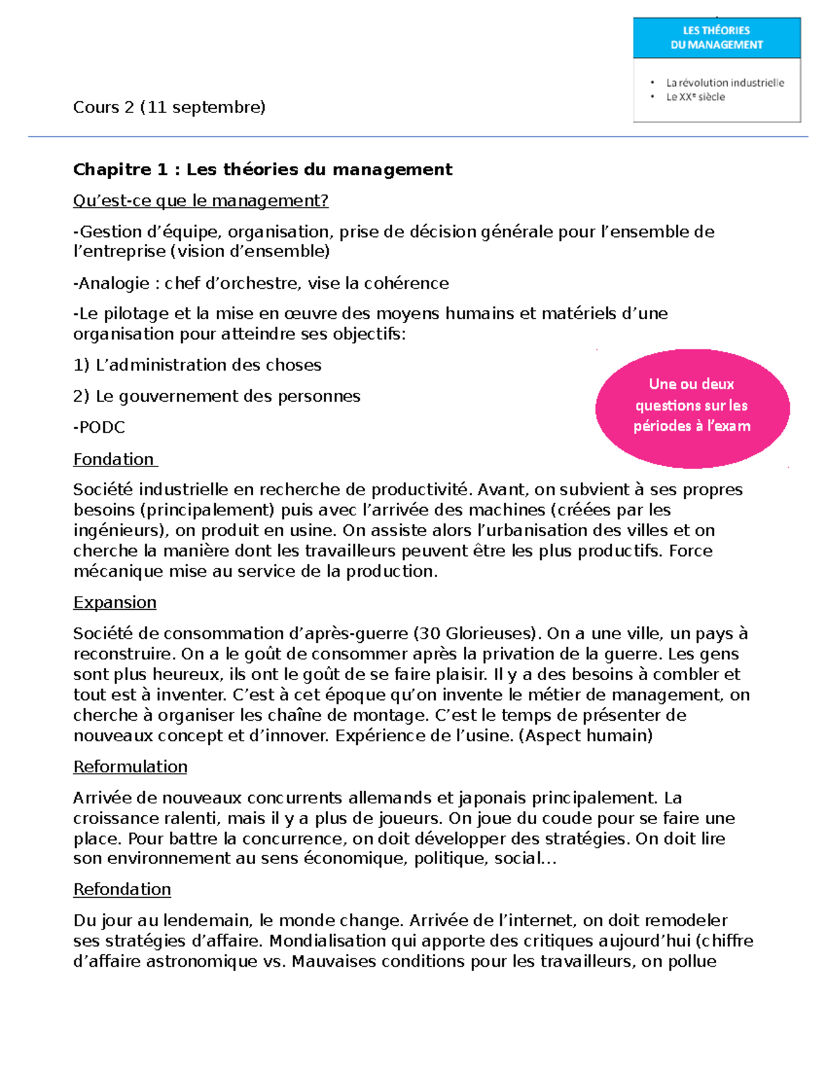 dissertation sur le management