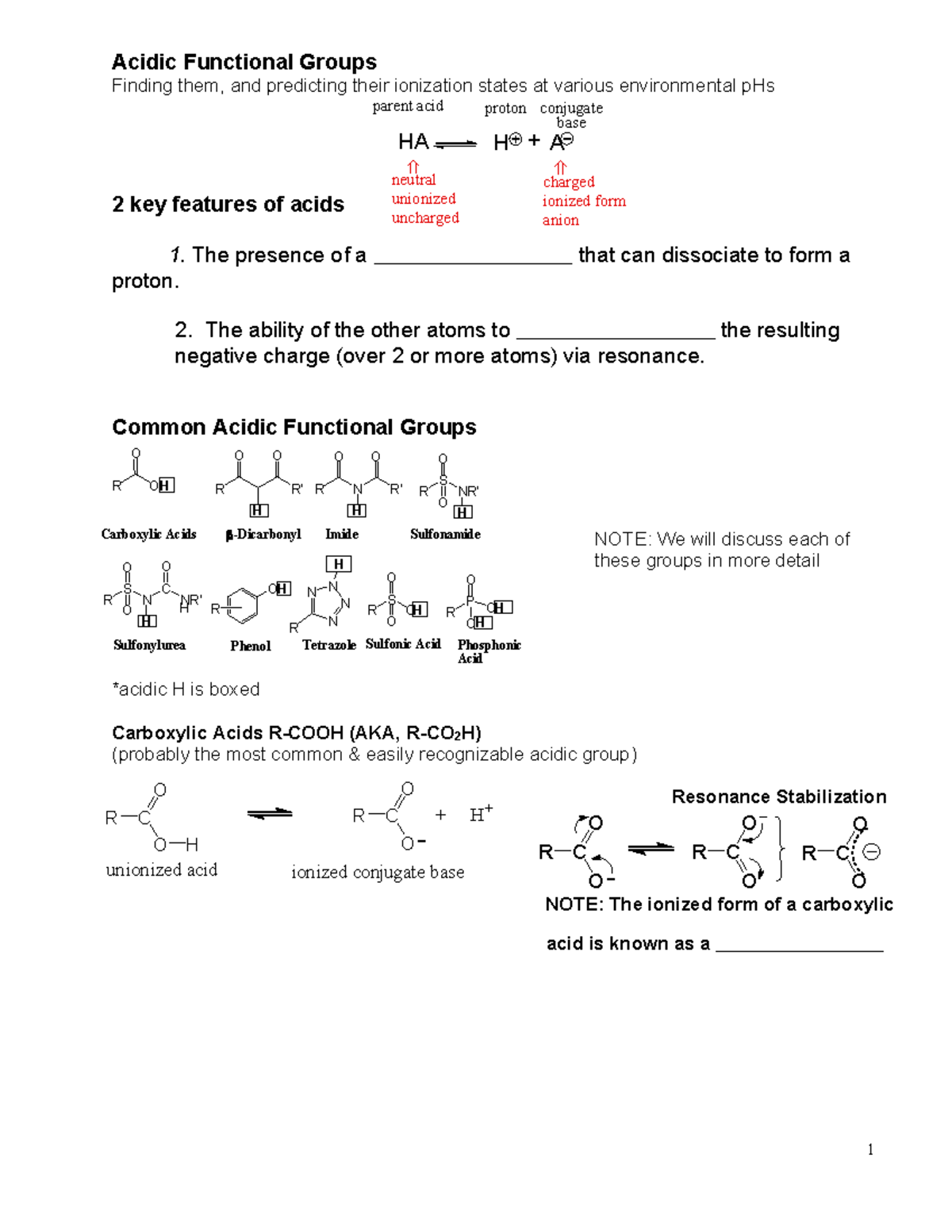 *  Master Organic Chemistry:  Identifying Acidic Functional Groups - qe9zw4d