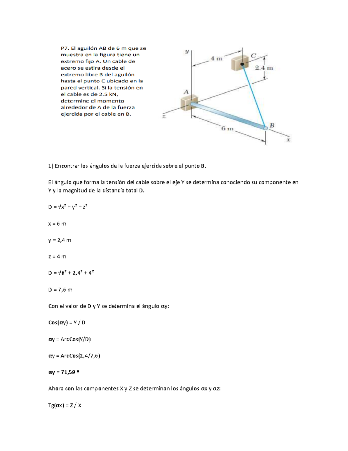 Ejercicios Practica Estabilidad - Encontrar Los ángulos De La Fuerza ...
