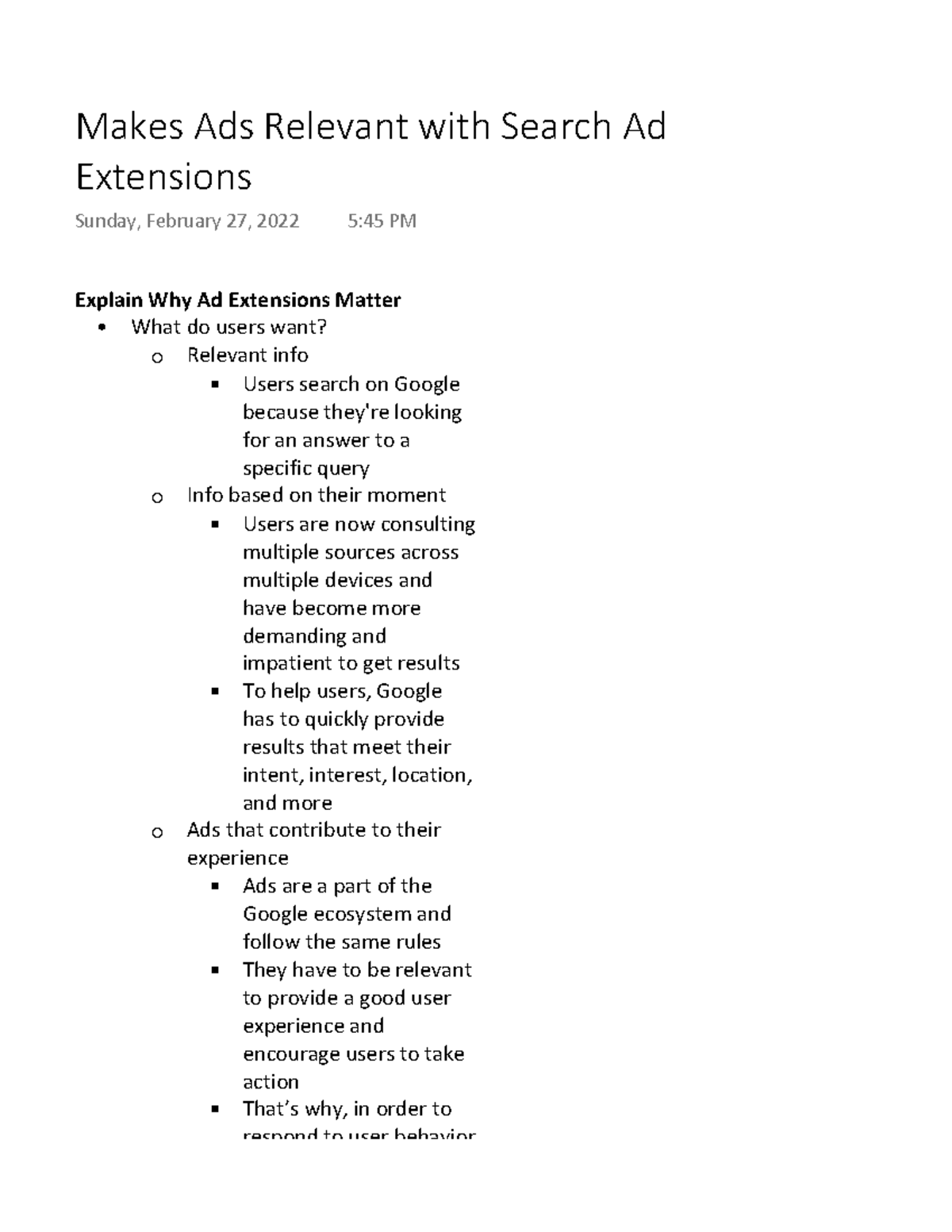Makes Ads Relevant with Search Ad Extensions Explain Why Ad