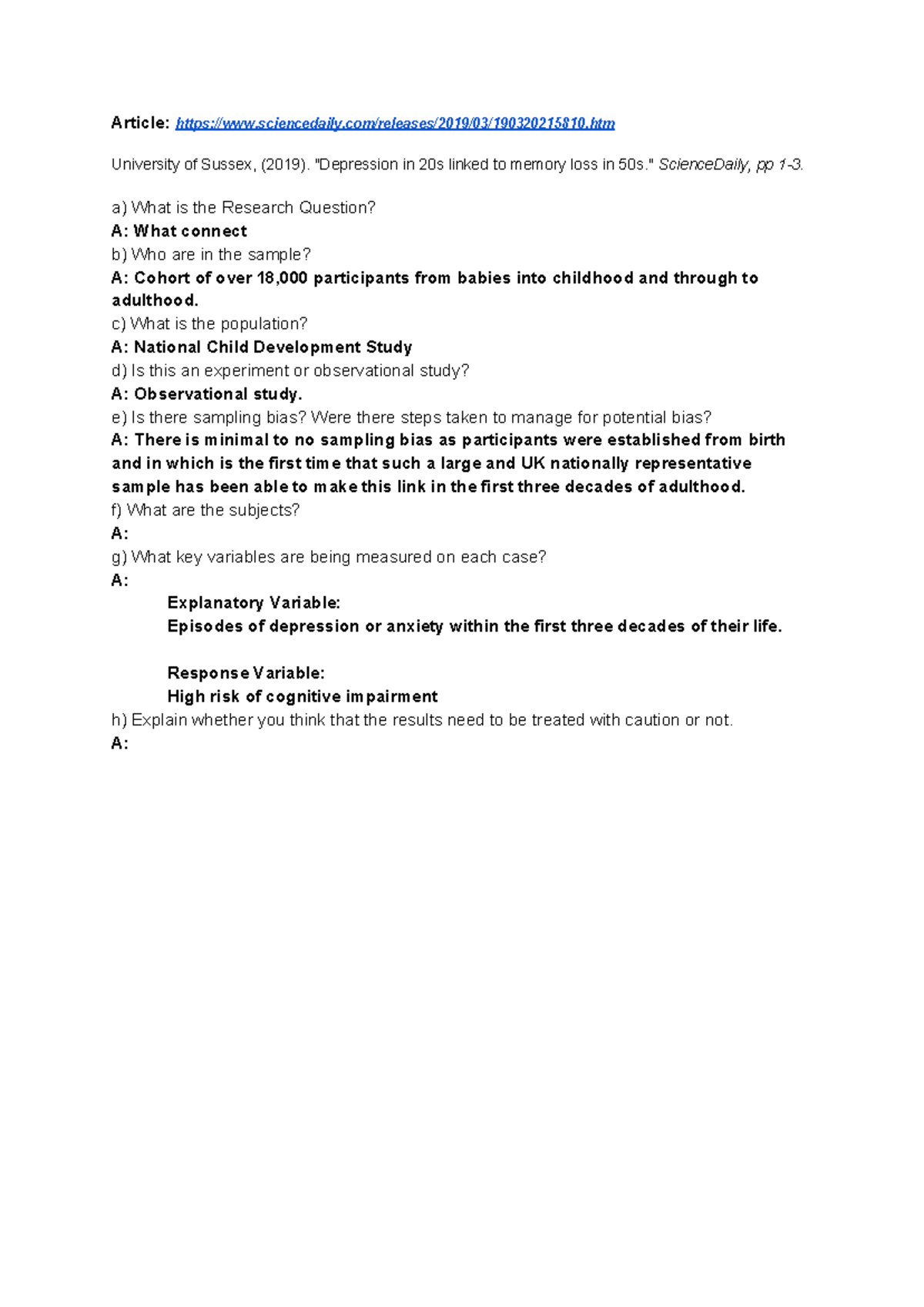 Critique Article Article sciencedaily/releases/2019/03/190320215810