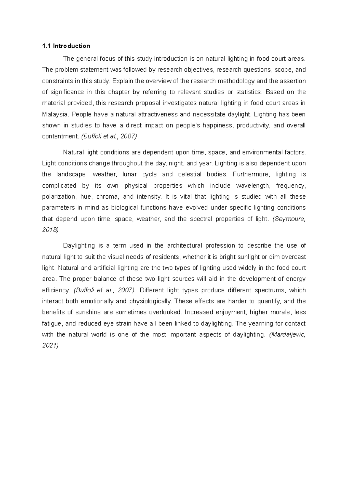 Individual Assignment - 1 Introduction The general focus of this study ...
