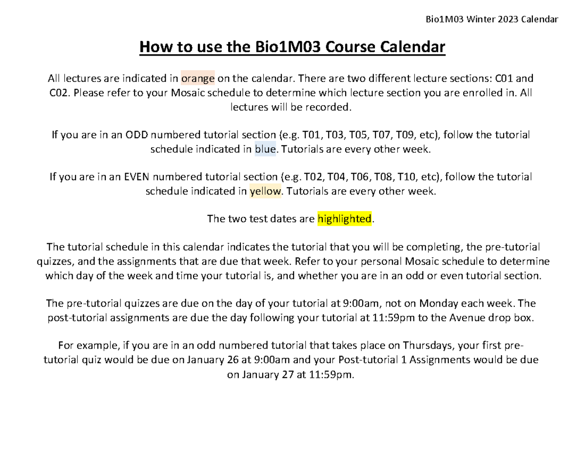 Bio 1M03 Calendar W2023 Draft How To Use The Bio1M03 Course Calendar bio-1m03-calendar-w2023-draft-how-to-use-the-bio1m03-course-calendar