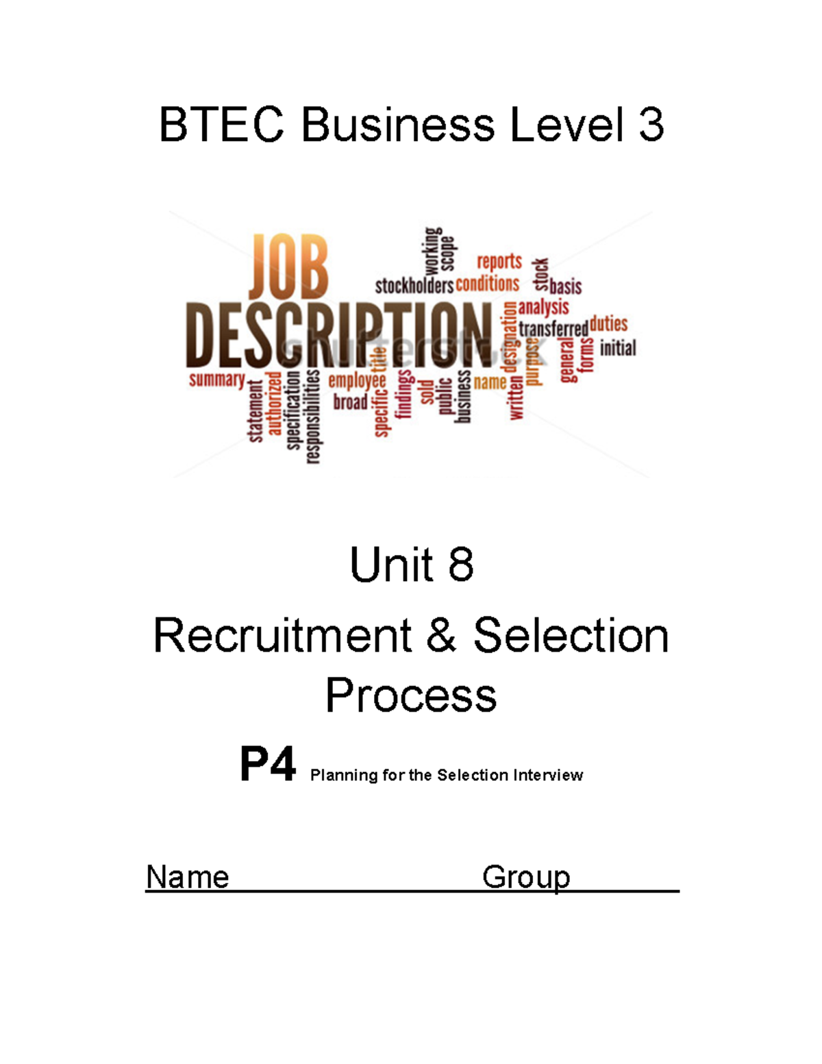 btec business level 3 unit 8 assignment 1 d1