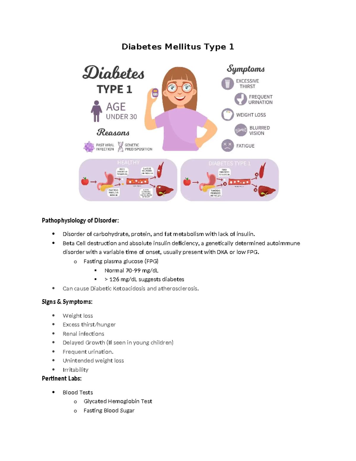 Diabetes Mellitus Type 1 - Beta Cell destruction and absolute insulin ...
