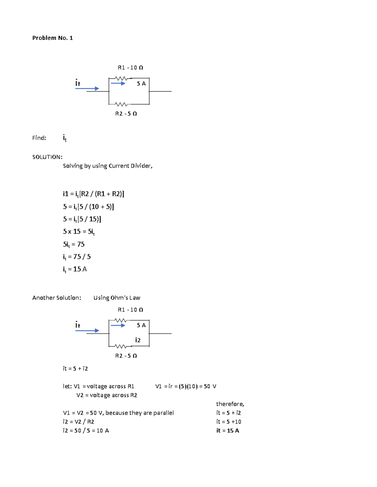 Inbound 142944702025747059 - Problem No. 1 Find: it SOLUTION: Solving ...