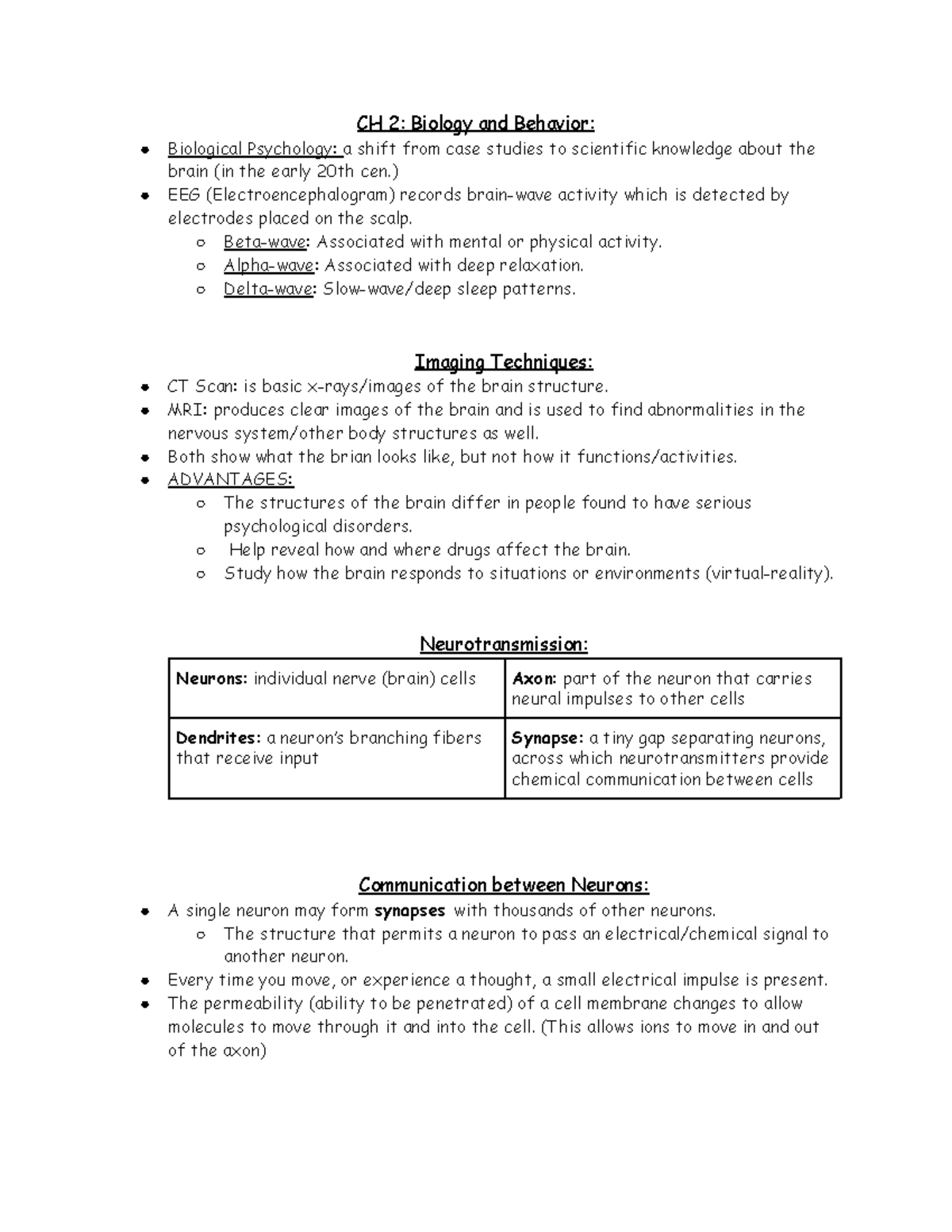 Chapter 2 Biology And Behavior Ch 2 Biology And Behavior Chapter 2 Biology And Behavior Ch 2 Biology And Behavior